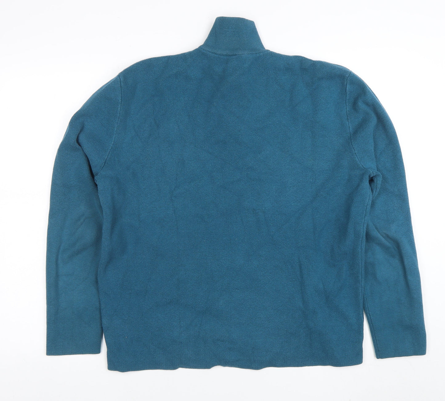 Mens UK Size L ASOS Blue 1/2 Zip Sweatshirt