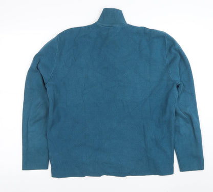 Mens UK Size L ASOS Blue 1/2 Zip Sweatshirt