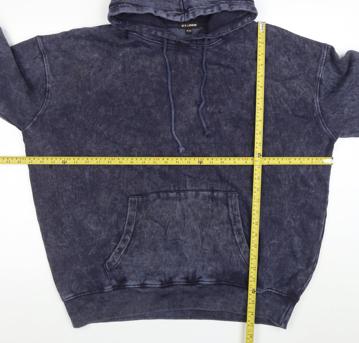 Womens UK Size One Size QED London Blue Pullover Hoodie