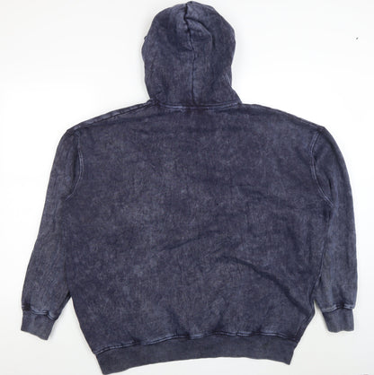 Womens UK Size One Size QED London Blue Pullover Hoodie