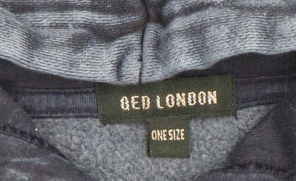 Womens UK Size One Size QED London Blue Pullover Hoodie
