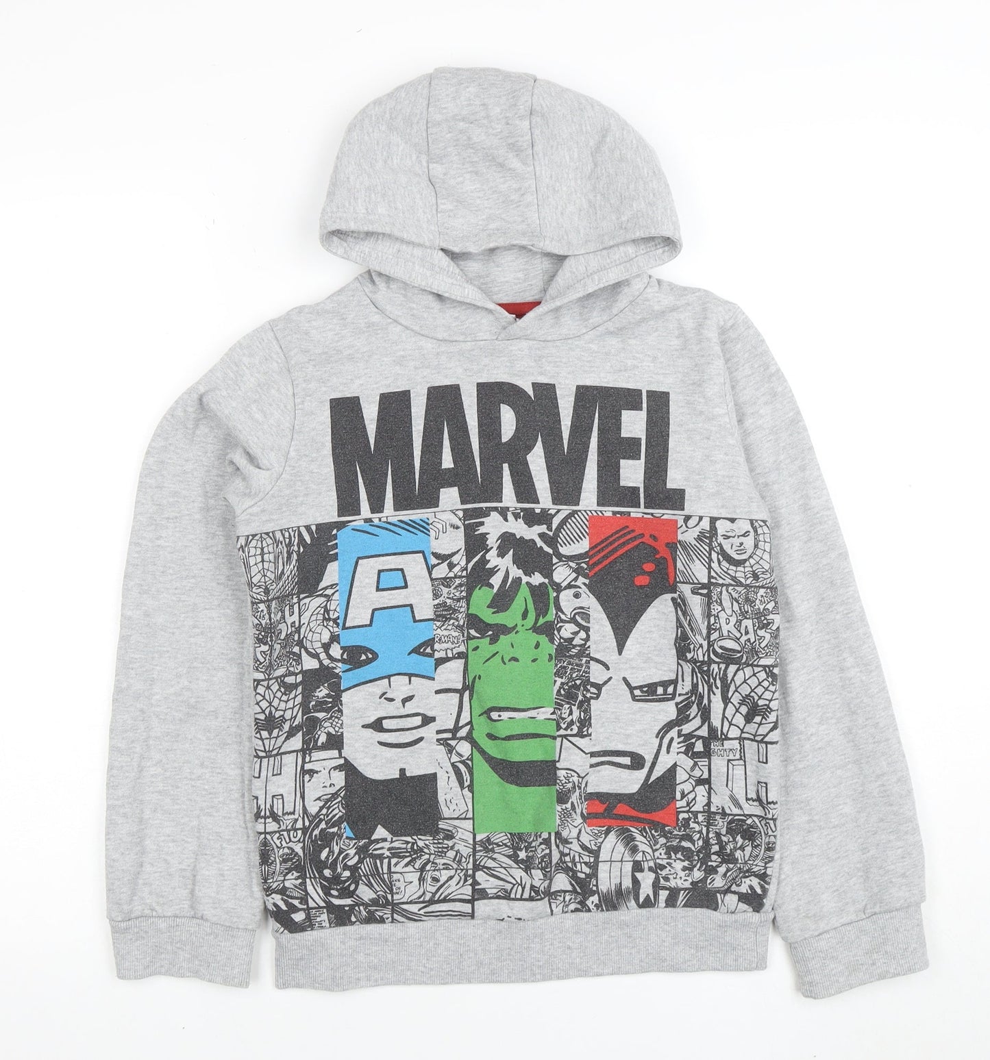 Boys UK Size 11-12 Years Marvel Grey Pullover Hoodie