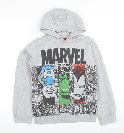 Boys UK Size 11-12 Years Marvel Grey Pullover Hoodie