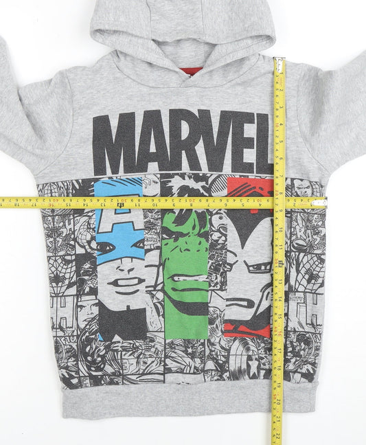 Boys UK Size 11-12 Years Marvel Grey Pullover Hoodie