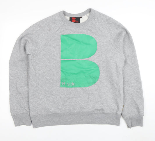 Mens UK Size M B-side by Walé Adeyemi Grey Pullover Sweatshirt