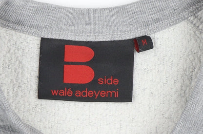 Mens UK Size M B-side by Walé Adeyemi Grey Pullover Sweatshirt