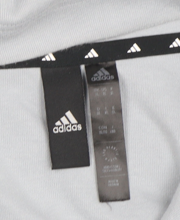 Mens UK Size XL adidas Grey Full Zip Hoodie