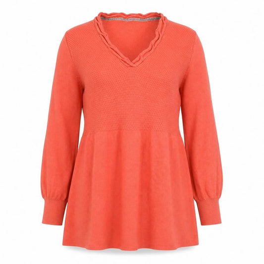 Womens UK Size 12 Debenhams Orange Tunic Blouse