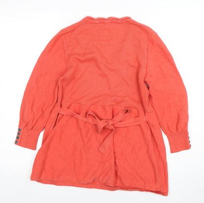 Womens UK Size 12 Debenhams Orange Tunic Blouse