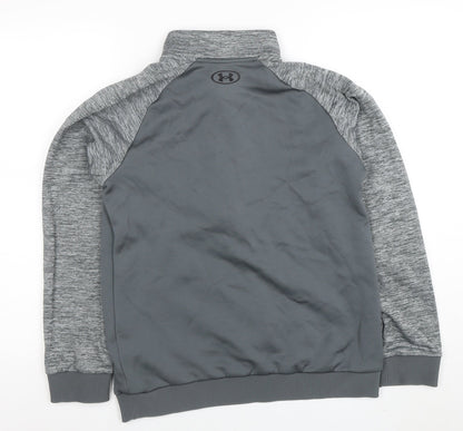 Under Armour Boys Grey 1/2 Zip Pullover Hoodie XL - Lightweight Training Top