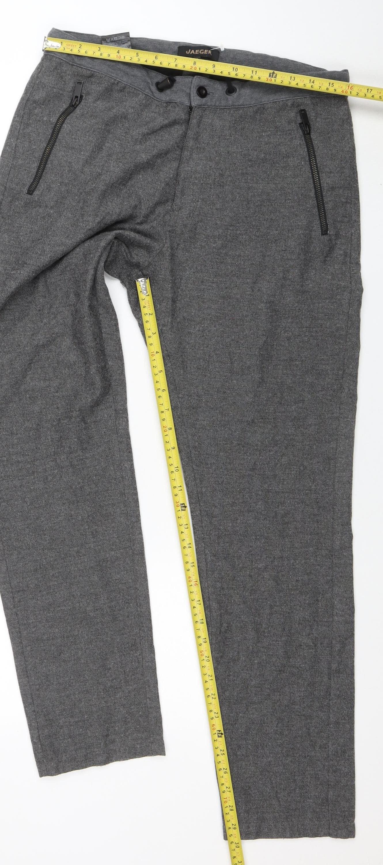 Womens UK Size M Jaeger Regular Fit Business Casual Workwear Grey Trousers