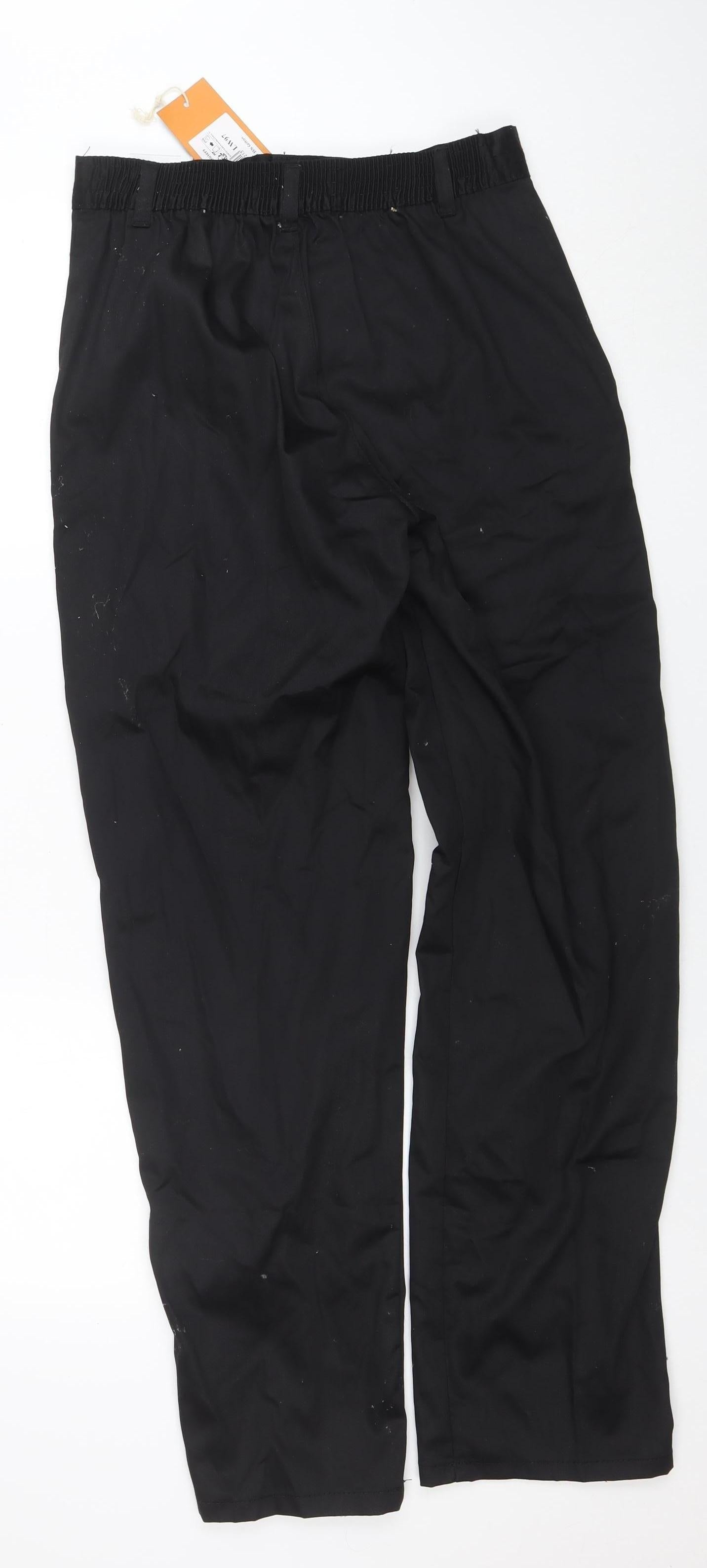 Mens UK Size M Portwest Regular Fit Workwear Black Trousers