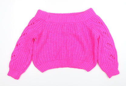 Womens UK Size 12 River Island Pink Pullover Jumper