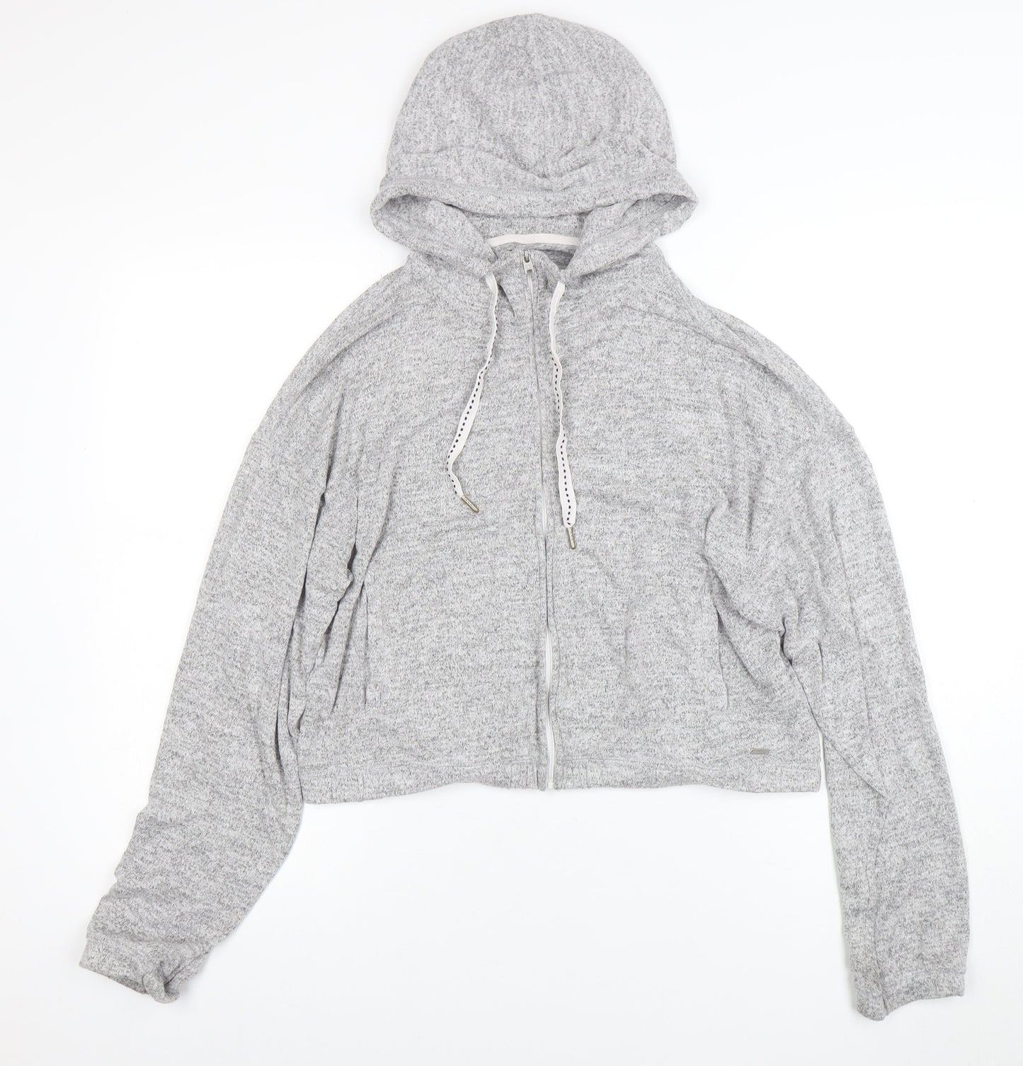 Womens UK Size S Hollister Grey Full Zip Hoodie