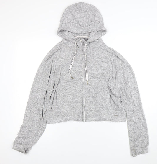 Womens UK Size S Hollister Grey Full Zip Hoodie