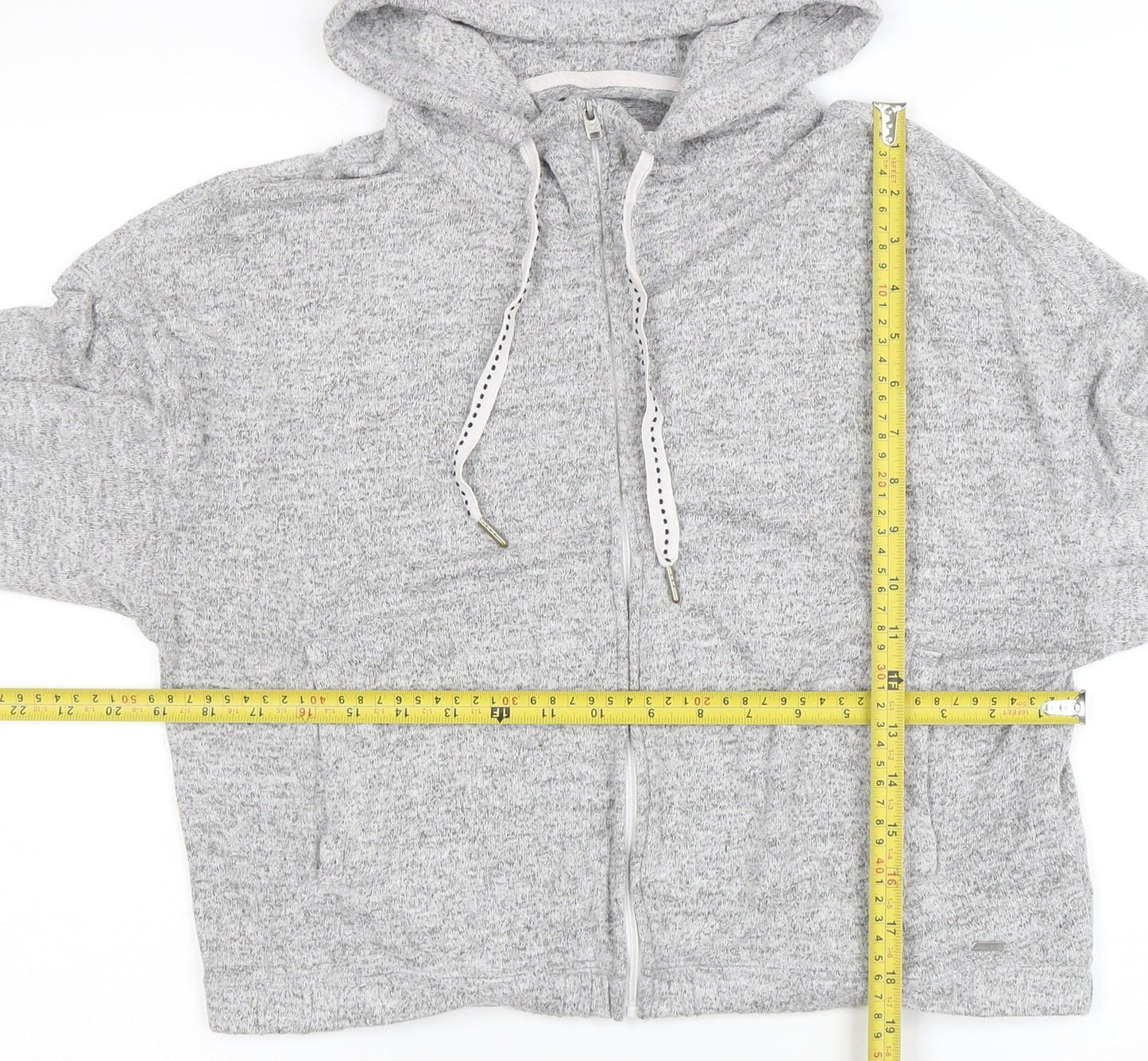 Womens UK Size S Hollister Grey Full Zip Hoodie