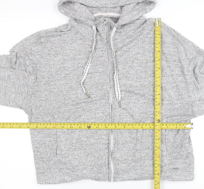 Womens UK Size S Hollister Grey Full Zip Hoodie