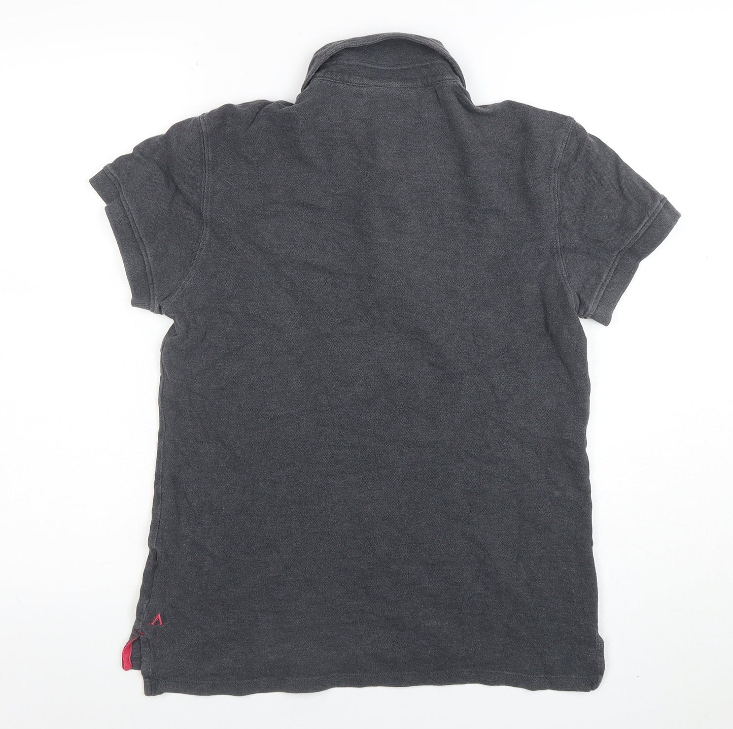 Womens UK Size M VICOMTE A. Grey Basic Polo