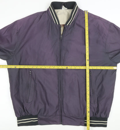 Mens UK Size L MAN Purple Bomber Jacket
