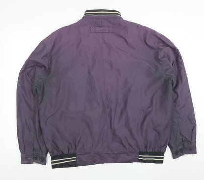 Mens UK Size L MAN Purple Bomber Jacket