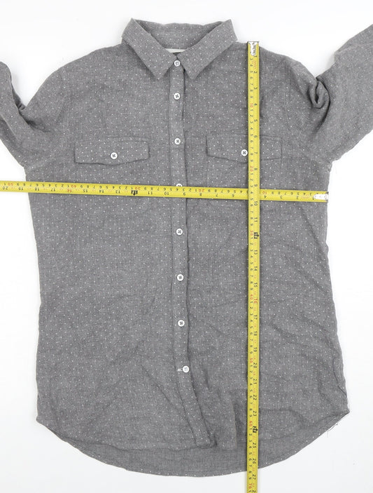Womens UK Size 10 Crew Clothing Co. Grey Classic Button-Up