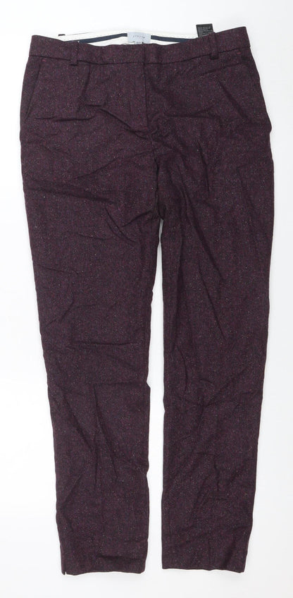 Womens UK Size 10 Jigsaw Regular Fit Business Casual Purple Trousers