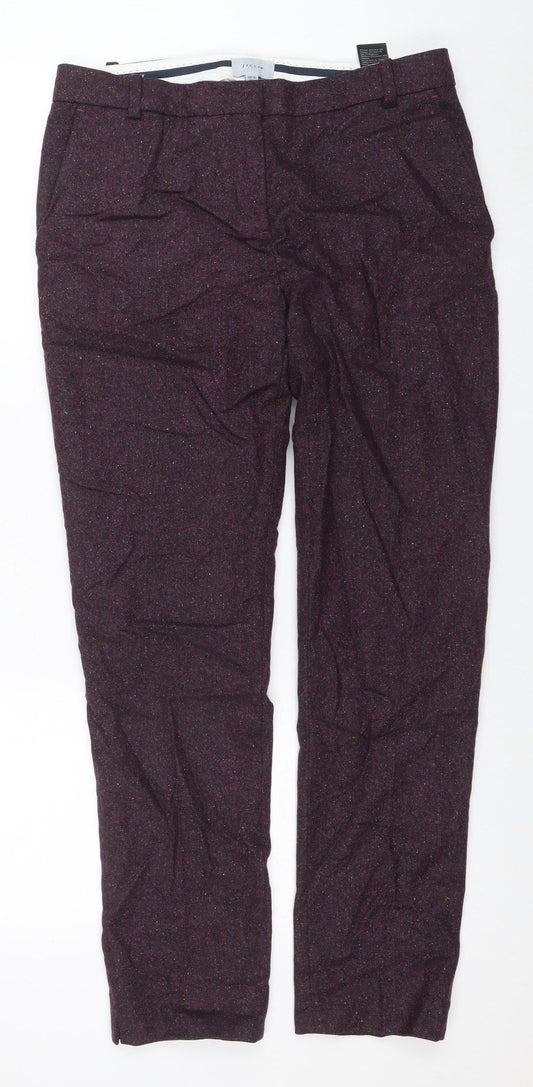 Womens UK Size 10 Jigsaw Regular Fit Business Casual Purple Trousers