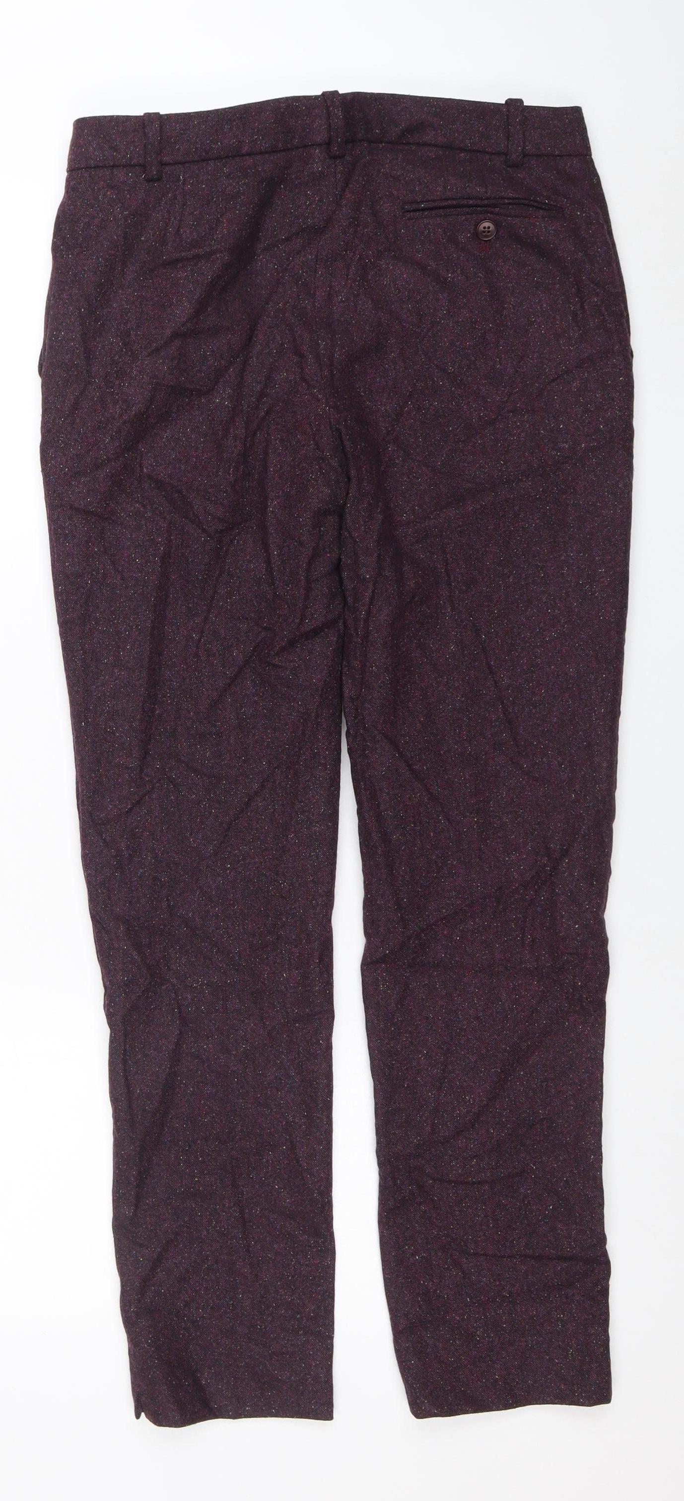 Womens UK Size 10 Jigsaw Regular Fit Business Casual Purple Trousers