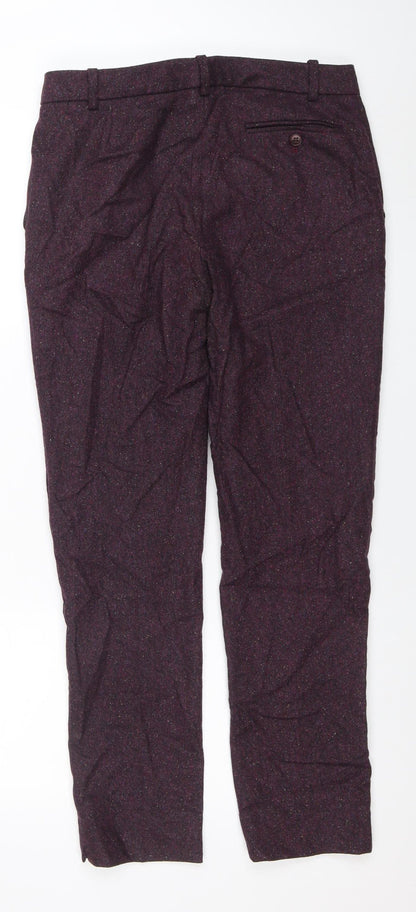 Womens UK Size 10 Jigsaw Regular Fit Business Casual Purple Trousers