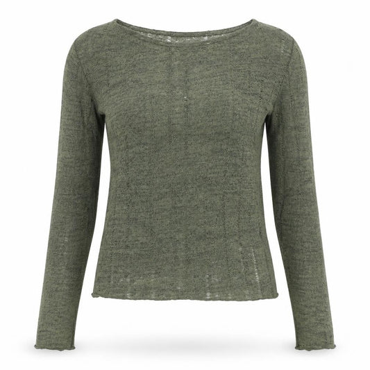 Womens UK Size XS Brave Soul Green Pullover Jumper