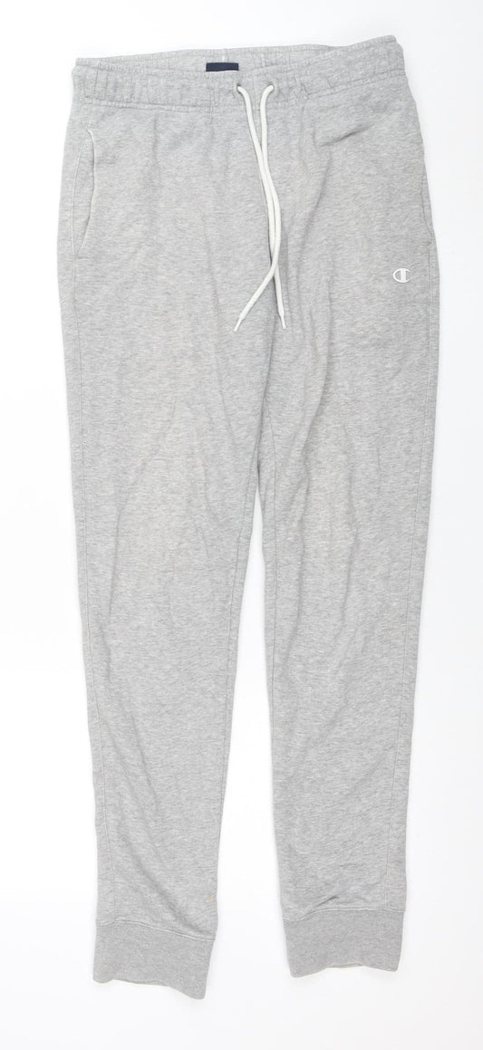 Mens UK Size S Champion Regular Fit Sweatpants Grey Trousers