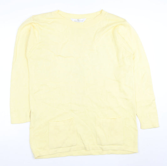 Womens UK Size 10 Marks and Spencer Yellow Tunic Jumper