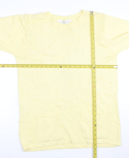 Womens UK Size 10 Marks and Spencer Yellow Tunic Jumper