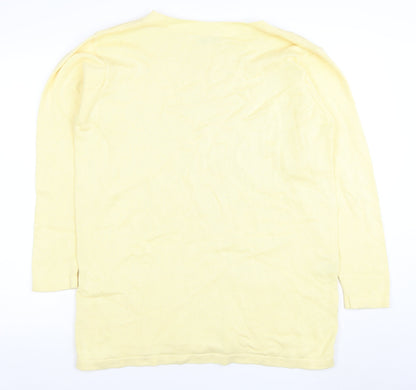 Womens UK Size 10 Marks and Spencer Yellow Tunic Jumper