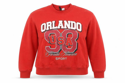 Womens UK Size 12 H&M Red Pullover Sweatshirt