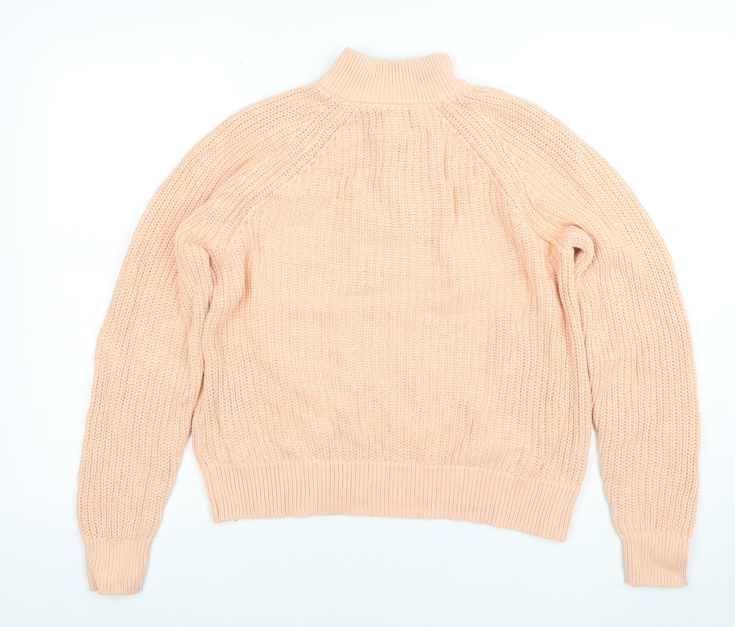 Womens UK Size S Lands' End Pink 1/4 Zip Jumper