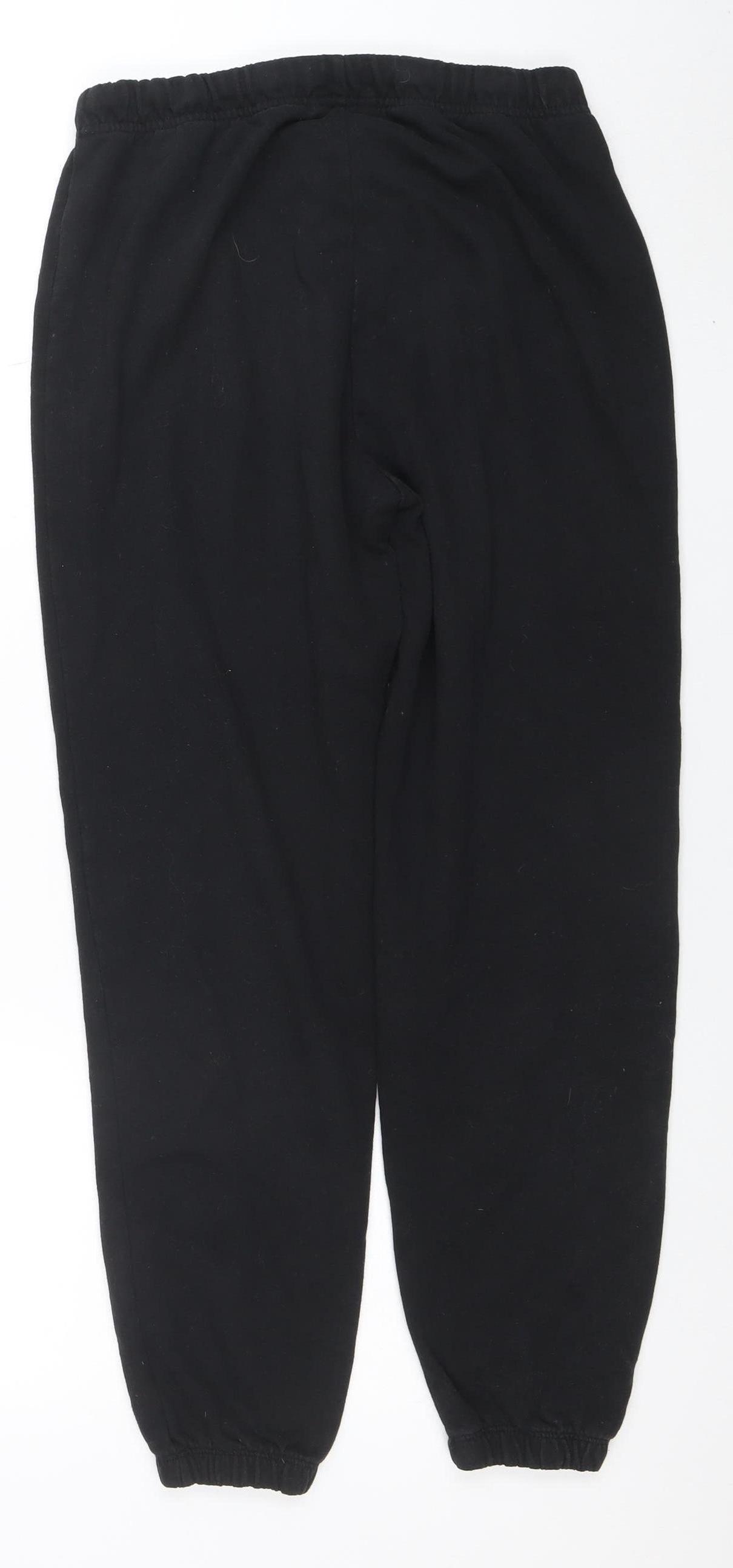 Womens UK Size M Aéropostale Regular Fit Jogger Black Trousers
