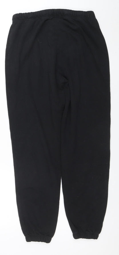 Womens UK Size M Aéropostale Regular Fit Jogger Black Trousers