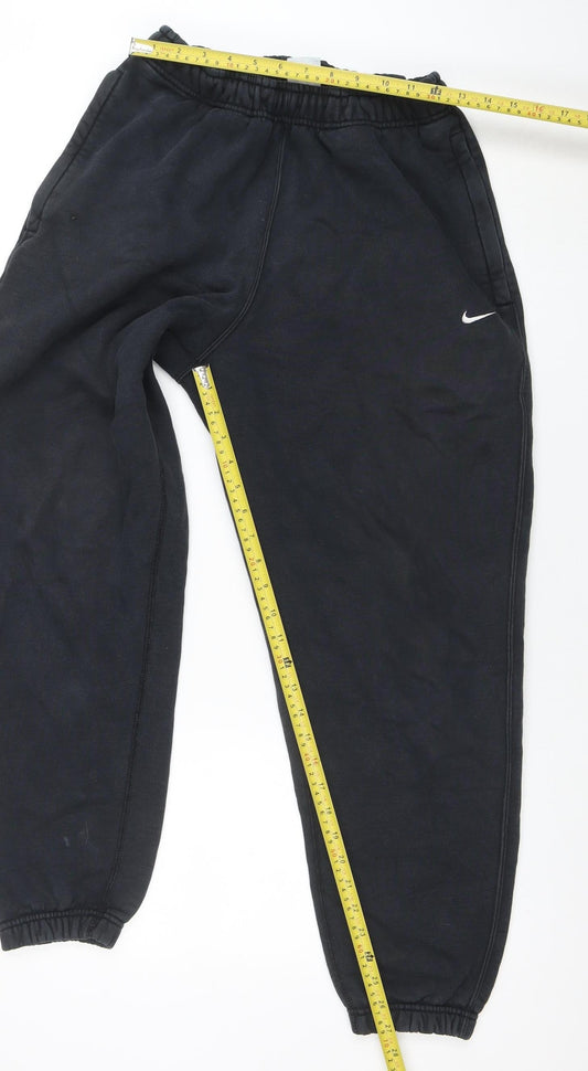 Mens UK Size S Nike Regular Fit Jogger Black Trousers