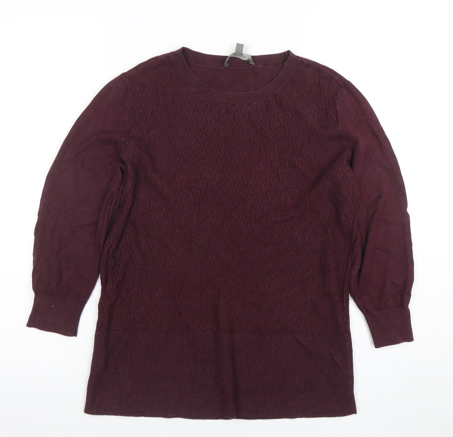 Womens UK Size M Marks and Spencer Purple Pullover Jumper