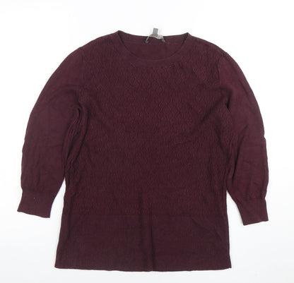 Womens UK Size M Marks and Spencer Purple Pullover Jumper