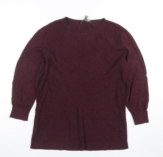 Womens UK Size M Marks and Spencer Purple Pullover Jumper