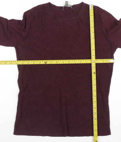 Womens UK Size M Marks and Spencer Purple Pullover Jumper