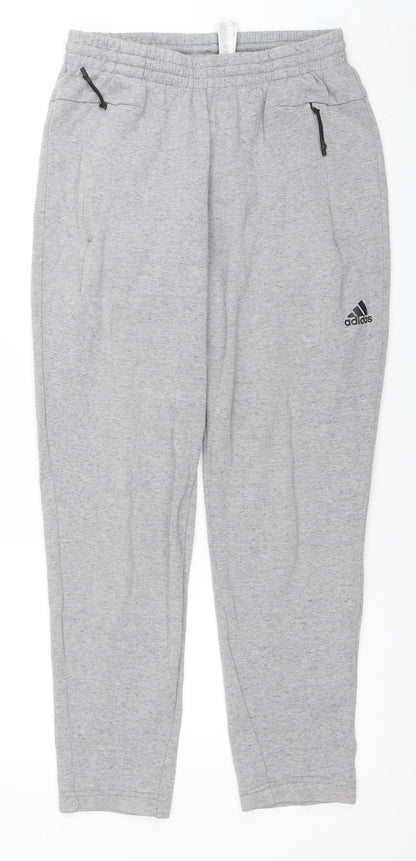 Mens UK Size S adidas Regular Fit Sweatpants Grey Trousers