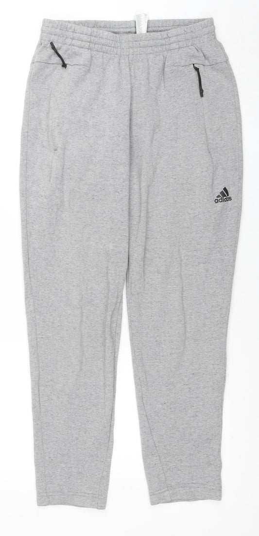 Mens UK Size S adidas Regular Fit Sweatpants Grey Trousers