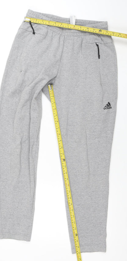 Mens UK Size S adidas Regular Fit Sweatpants Grey Trousers