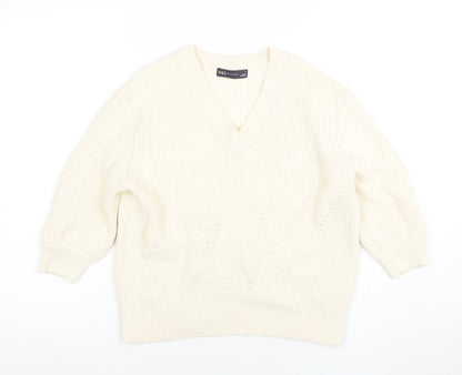 Womens UK Size S Marks and Spencer Ivory Pullover Jumper
