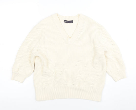 Womens UK Size S Marks and Spencer Ivory Pullover Jumper