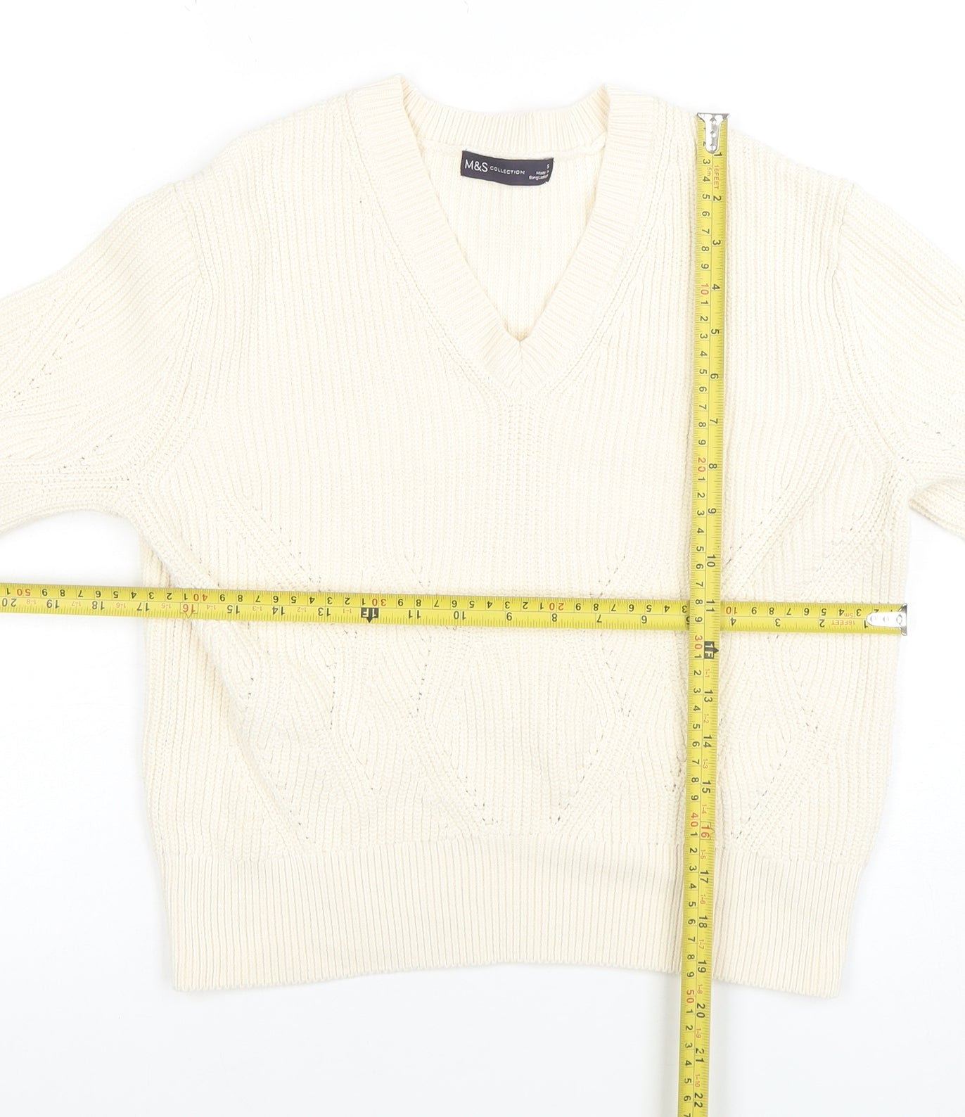 Womens UK Size S Marks and Spencer Ivory Pullover Jumper