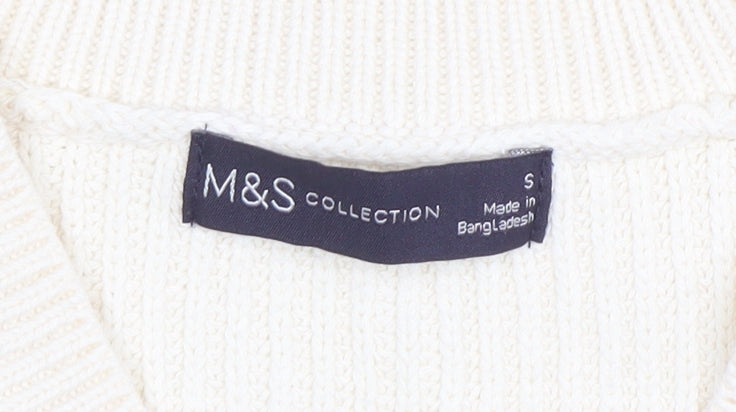 Womens UK Size S Marks and Spencer Ivory Pullover Jumper